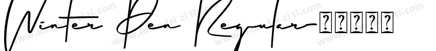 Winter Pen Regular字体转换